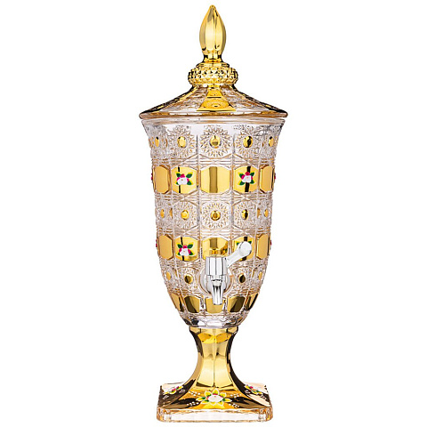 Диспенсер для напитков "лимонадница Lefard gold glass" 2л 16*16*45 см., 195-216