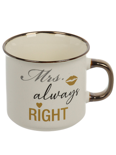 Кружка фарфор, 280 мл, Mrs. Always Right, Lefard, 260-969