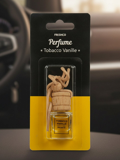 Ароматизатор в машину подвесной, бочонок, Freshco, Perfume Tobacco Vanille, AR1FP006