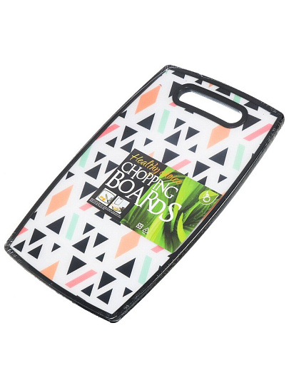 Доска разделочная пластик, 37х23х1.1 см, с ручкой, прямоугольная, Y4-7218