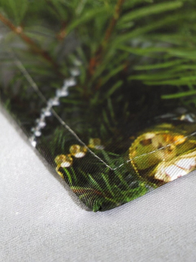 Дорожка для стола 45х180 см, 100% хлопок, 200 г/м2, Праздничный стол Еловые ветви, AI-1504047