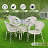 Мебель садовая Green Days, белая, стол, 70х70 см, 4 стула, 150 кг, HYB104 - фото 11