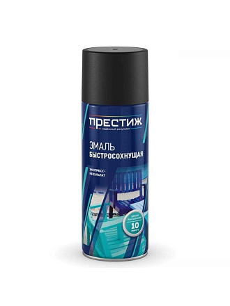 Эмаль аэрозольная, Престиж, универсальная, быстросохнущая, акриловая, глянцевая, черная, 425 мл