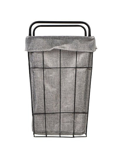 Корзина для хранения белья и вещей, 40х30х45 см, прямоугольная, серая, A290117