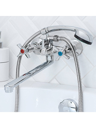 Смеситель для ванны, РМС, с кран-буксой, SL118-140P