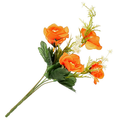 Цветок искусственный декоративный пасхальный, Роза-шиповник, 30 см, в ассортименте, FP205