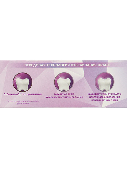 Зубная паста Oral-B, 3D White Advanced Express Отбеливание и глянец, 75 мл