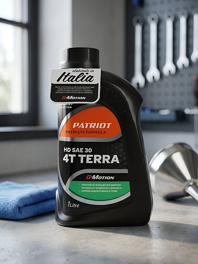 Масло моторное минеральное, SAE 30, Patriot, G-Motion Hd Sae 30 4Т Terra, 1 л, 850030400