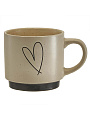 Набор кружек керамика, 4 шт, 400 мл, Love, Ф11-053L/4, металлическая подставка - фото 5