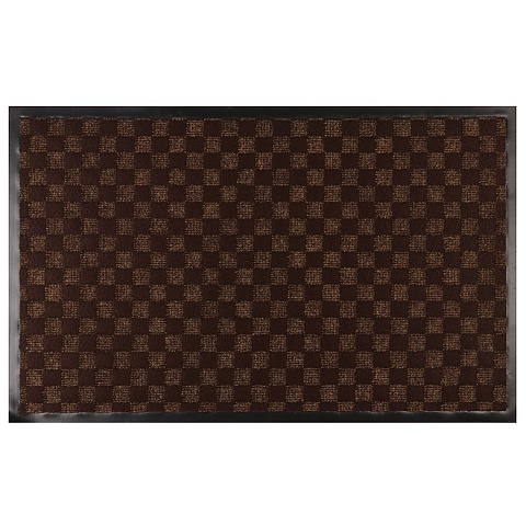 Коврик придверный, 50х80 см, прямоугольный, ПВХ, коричневый, Жаккард , ComeForte, НР-206
