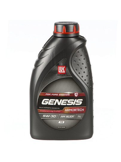 Масло моторное полусинтетическое, 5W30, Лукойл, Genesis Armortech FD, оранжевое, 1 л, 3149867