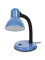 Светильник настольный на подставке, E27, 60 Вт, черный, абажур синий, Lofter, 203В-blu/270790