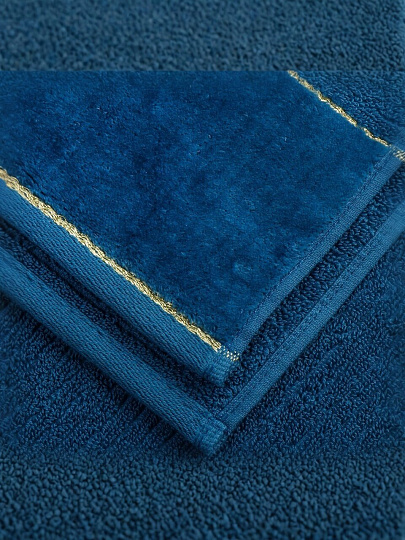 Полотенце банное 50х90 см, 100% хлопок, 500 г/м2, Оксфорд, синее, Узбекистан, 32165090