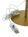 Фигурка декоративная, Дерево LED, 100 ламп, 1реж, 54см, USB, шнур 2м, теплый свет, золото, Y4-13208 - фото 4