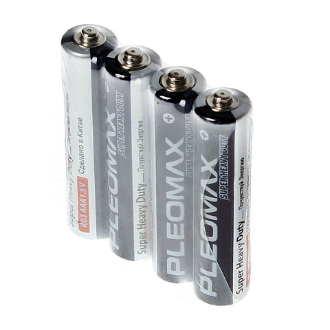 Батарейка Pleomax, ААА (LR03, R3), Super heavy duty Samsung, солевая, 1.5 В, спайка, 4 шт, 236