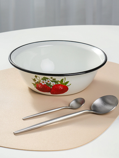 Миска эмалированная сталь, круглая, 8 см, 1 л, Керченский металлургический завод, 40304-072/5